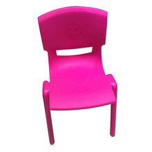 loveforever幼儿园月亮桌子塑料加厚桌椅套装儿童宝宝学习桌早教中心升降餐桌 单把椅（粉色28cm）