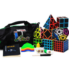 碳纤维魔方三阶异形二阶四阶五阶套装初学顺滑金字塔镜面特价免邮 碳纤维正阶+异形8件套