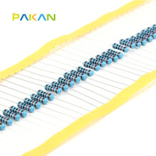 PAKAN 1/2W精密电阻 0.5W色环电阻 金属膜电阻0.5W 1M 精度1% (100只)