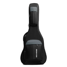 YUEDONG 加厚牛津布吉他包 40寸 41寸民谣吉他包 加厚海绵木吉他袋 乐器双背包套 黑色 38/39寸