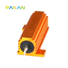 PAKAN  RX24黄金铝壳电阻  50W功率电阻 线绕固定电阻器 50W 4RJ 4欧姆 (1个)