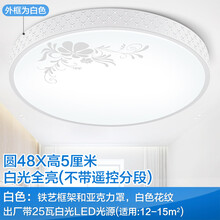 卡优美客厅灯led吸顶灯饰北欧灯具套餐房间灯卧室灯长方形大灯餐厅灯书房灯灯门厅入户浴室灯现代简约时尚 花朵圆48厘米白光 适用主卧室等平板天...