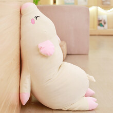 宾迪熊 毛绒玩具猪软体趴趴猪抱枕公仔儿童可爱玩偶睡觉枕头羽绒棉猪礼物儿童节生日礼物7夕520情人节 白色 70厘米