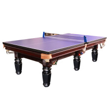 益动未来台球桌标准家庭两用台球乒乓球家用多功能台球桌天津市区免费安装 顶配二合一台球桌
