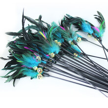 憨憨宠 猫玩具 羽毛逗猫棒 钢丝铃铛耐用猫咪玩具 宠物猫咪钓鱼杆逗猫玩具 羽毛逗猫棒