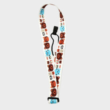 青歌 乐器B34尤克里里背带 带尾绳挂脖式背带涤纶绵吉他背带 挂扣式-动物款 尤克里里背带