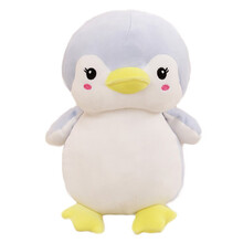 企鹅公仔毛绒玩具小企鹅玩偶抱枕布娃娃送女孩生日礼物 蓝色款 30cm