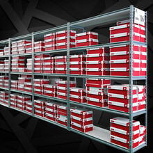 易存货架仓储家用置物架子 收纳架货架层架储物架银灰色122*40*183五层