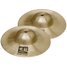 南弦铜镲小京钹打击乐器响铜大铜钹儿童民族纯鼓钗 17.5cm京钹