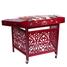 梵巢 色木 泡桐 面板 演奏 初学 考级 乐队 剧团 入门 扬琴 乐器 402 401型 YQ-07 色木402贴花扬琴荷花贝雕