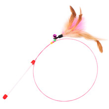 哈宝哈宝 猫咪薄荷球薄荷草粉木天蓼单球逗猫棒羽毛幼猫玩具铃铛球不倒翁老鼠逗猫神器 双色羽毛钢丝逗猫棒