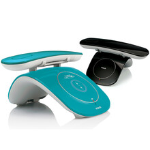 伟易达（Vtech） 2033 数字无绳蓝牙子母机欧式电话机家用办公有线座机健康手机伴侣 蓝+黑