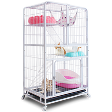 憨憨宠 猫笼 双层三层方管猫笼子猫别墅猫咪用品宠物笼子 白色 长78CM宽52CM高136CM