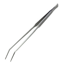 不锈钢鱼缸水草修剪套装 水草工具剪刀镊子夹子平沙铲刮藻刀 小号弯头镊27cm