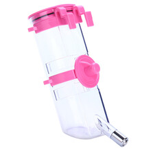 哈宝哈贝 狗狗饮水器悬挂式挂笼宠物喝水器大容量自动喂水 狗水壶猫咪饮水机小狗喂水器用品 粉色款 500ML