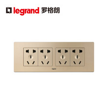 罗格朗（LEGRAND）118型插座尚超风系列暗装插排 烁金色二十孔插座