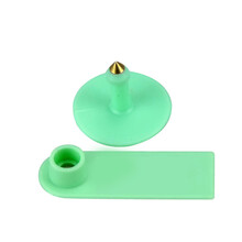 智牧人 耳标牌 耳标号牌可定制 激光带字不带字猪防疫耳标订制  铜头 养殖标识管理 绿色不带字羊耳标