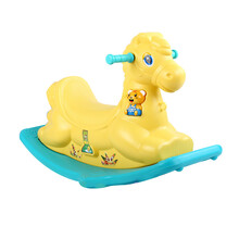 loveforever宝宝摇马塑料音乐婴儿摇摇马加厚儿童玩具1-3周岁礼物木马车玩具 加厚标准版骏马黄色