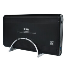 飚王（SSK）HE-G130星威3.5英寸移动硬盘盒 USB3.0 SATA串口 台式机硬盘外置盒 金属黑色