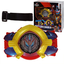 奥迪双钻 铠甲勇士10周年之铠传纪念版升级 烈焰刀 极光剑儿童玩具套装 猎铠马帅召唤腰带-558611A