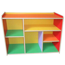 幼儿园书柜鞋柜置物架儿童玩具架收纳架木质储物置物柜宝宝书架儿童区展示架 6格C  120*30*80CM