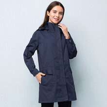 银珊瑚防辐射工作服男女款工装机房工衣大褂监控室风衣外套SHD025 藏蓝色 女 XXL