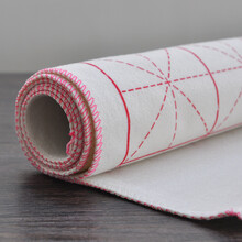 宁轩阁 画毡书画羊毛毡大中小号 书法国画练习米字格毡垫画毯  文房四宝 画毡80CMX120CM米字格