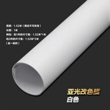 汽车亚光改色贴 全车整车车身 贴纸天窗膜车顶 汽车内饰优惠 白色 亚光改色膜1.52米宽X4米长