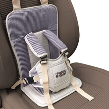 泽幼屋特价isofix接口装储物可折叠便携式车载宝宝幼儿增高垫坐椅简易婴儿童汽车安全座椅0-4-6岁 褐 无增高  适合体重18-38斤   申通快递