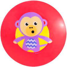费雪Fisher-Price 充气玩具球 宝宝手抓摇铃球婴幼小皮球卡通拍拍球10cm 红色猴子F0929