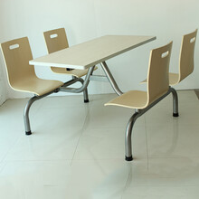 中伟 ZHONGWEI 员工食堂餐桌椅餐桌连体快餐桌椅组合  4人位1200*600*750