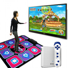 舞霸王 跳舞毯单人体感游戏机家用跳舞机电脑电视双用动感儿童亲子游戏跑步游戏毯 PVC情人跳+1手柄+切水果+手舞足蹈+体感游戏 单人【无线毯】