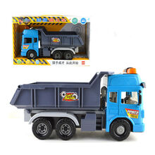 LEFEI 乐飞工程车导弹车军车带声光音乐益智玩具车惯性吊车挖掘机仿真模型车儿童礼物 9881灯光音乐讲故事-翻斗车