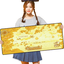 F.L  超大号电脑鼠标垫 高灵敏可水洗锁边加厚键盘鼠标垫大尺寸高达动漫魔兽世界游戏龙办公精品 黄金航海图80*30