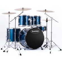 架子鼓成人儿童5鼓2镲3镲4镲初学者专业考级演奏入门爵士鼓 成人爵士鼓 拉斯蓝5鼓4镲（加厚鼓腔）