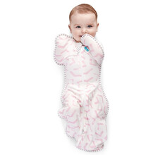 Love to dream澳洲品牌婴儿防惊跳睡袋 新生儿包被宝宝防踢被襁褓睡袋 竹纤维粉色 轻薄款 S码 实际反馈4-12斤