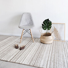 MIA HOUSE 北欧风渐变条纹简约 客厅地毯沙发茶几地毯卧室床前毯床尾地毯日式素雅 渐变条纹 80*150CM