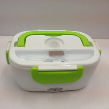 多功能电热饭盒车载12V24V可插电加热保温饭盒上班族自动保温饭盒 12V小汽车款(绿色)