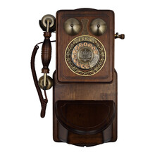 金顺迪 JSD018 欧式挂墙仿古电话机实木古典固定电话复古无线插卡创意挂壁电话机 旋转大款(插4G全网通手机卡)