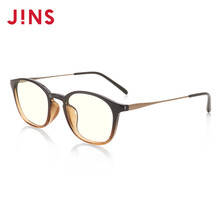 JINS睛姿男女轻量时尚方框防蓝光眼镜手机电脑护目镜FPC18A968 83浅棕色花纹
