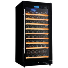 富贵红（Fuguihong）FG80A-B5F 单温风冷 专业恒温红酒柜（红木纹） 经典黑满配