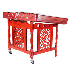 艾牧 民族弹拨乐器 红 花梨木 材质 贝雕 荷花 剧团 乐队演奏 初学  402型 扬琴 YQ-03 贝雕荷花402扬琴YQ-03