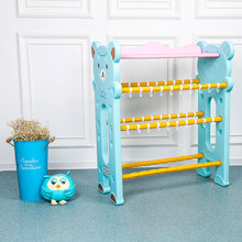 乐林源 幼儿园加厚塑料毛巾架 儿童卡通毛巾架 蓝色小熊升级款