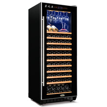索比亚SY128智能恒温红酒柜 茶叶柜 冷藏柜 冰吧展示柜 挂杯黑色 挂杯明拉手黑