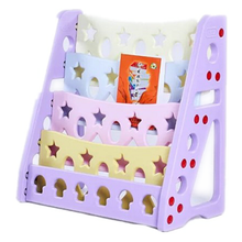 育童儿童塑料书架 幼儿园单面卡通彩色书柜 创意书橱 幼儿园书架陈列架