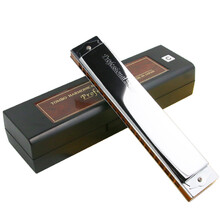 通宝（TOMBO） 日本原装进口22孔复音口琴 佐藤秀郎监制款 木制琴格专业演奏款1722 银色 C调-常用调式