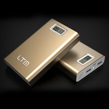 雷特明（LTM）充电宝 移动电源10000毫安 大容量 手机通用 铝合金液晶显示屏 916 香槟金