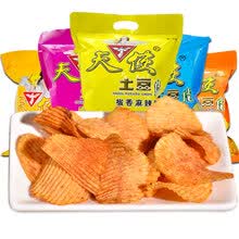天使 土豆片100g*6袋 原味 麻辣 烧烤 番茄 玉米多口味可选 休闲食品薯片 云南特产小零食 麻辣味100g*6袋