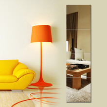 依佳仁无框镜子全身贴墙穿衣镜壁挂试衣镜无框镜粘贴学生宿舍大镜子 直角22*22四片+贴胶