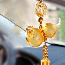 耿行汽车香水挂件摆件饰品葫芦车内挂件装饰车饰品车载貔貅内饰挂饰车用平安吊饰 琉璃貔貅葫芦挂件